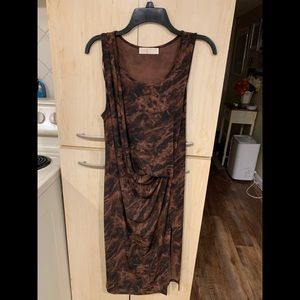 MICHAEL KORS SLEEVELESS BROWN & BLACK DRESS SIZE S